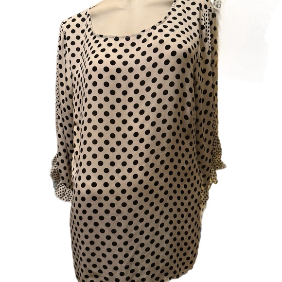 Rose & Olive Tops - Rose & Olive Black and White Polka Dot Top